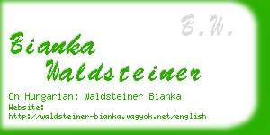 bianka waldsteiner business card